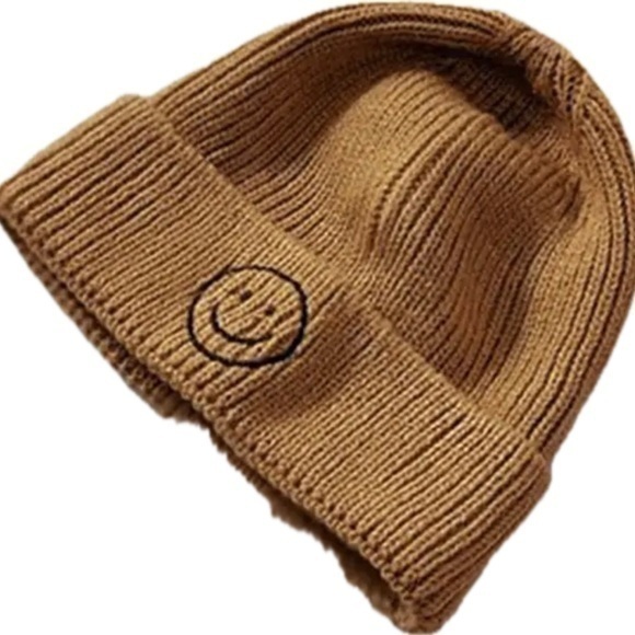 New Little kids, baby, brown smiling face cap - Picture 1 of 2